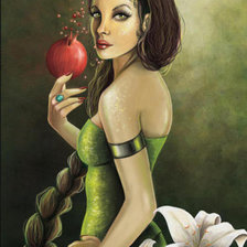 Схема вышивки «искусительница»