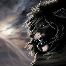 Схема вышивки «лев»