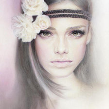 Схема вышивки «портрет очарования»