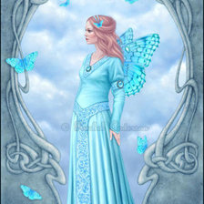Схема вышивки «фея в голубом»