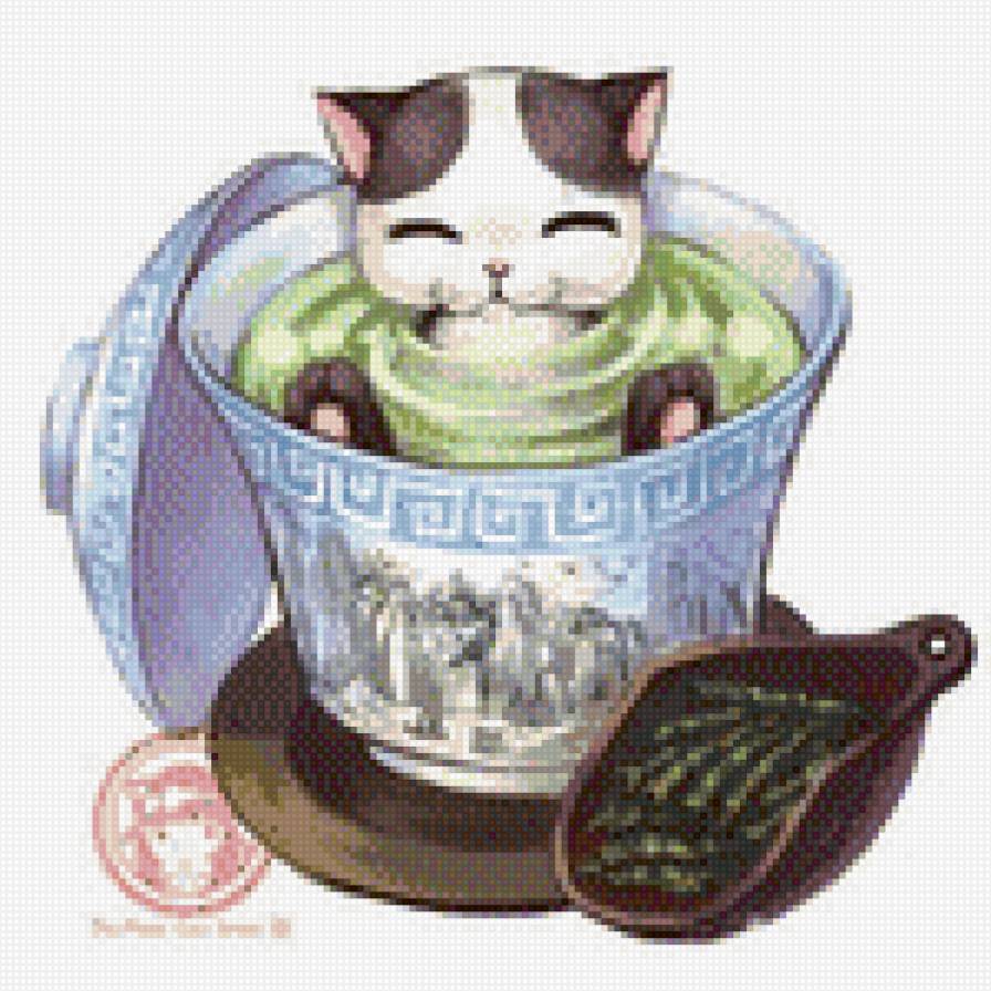 Коты и чай 11 - чай, коты, животные - предпросмотр