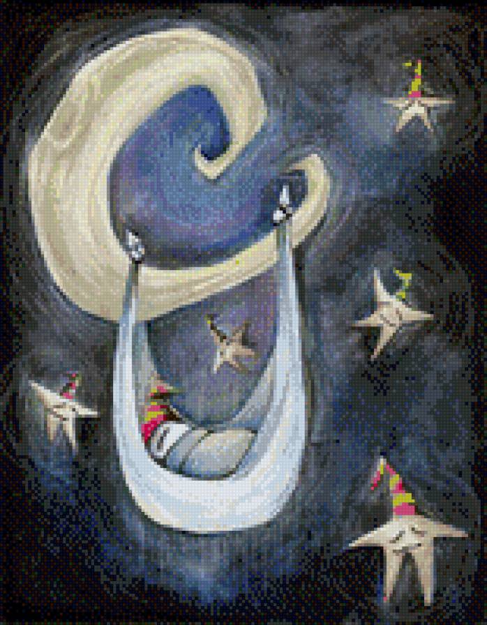 Звёздные луны 3 - звезды, луна, сон - предпросмотр