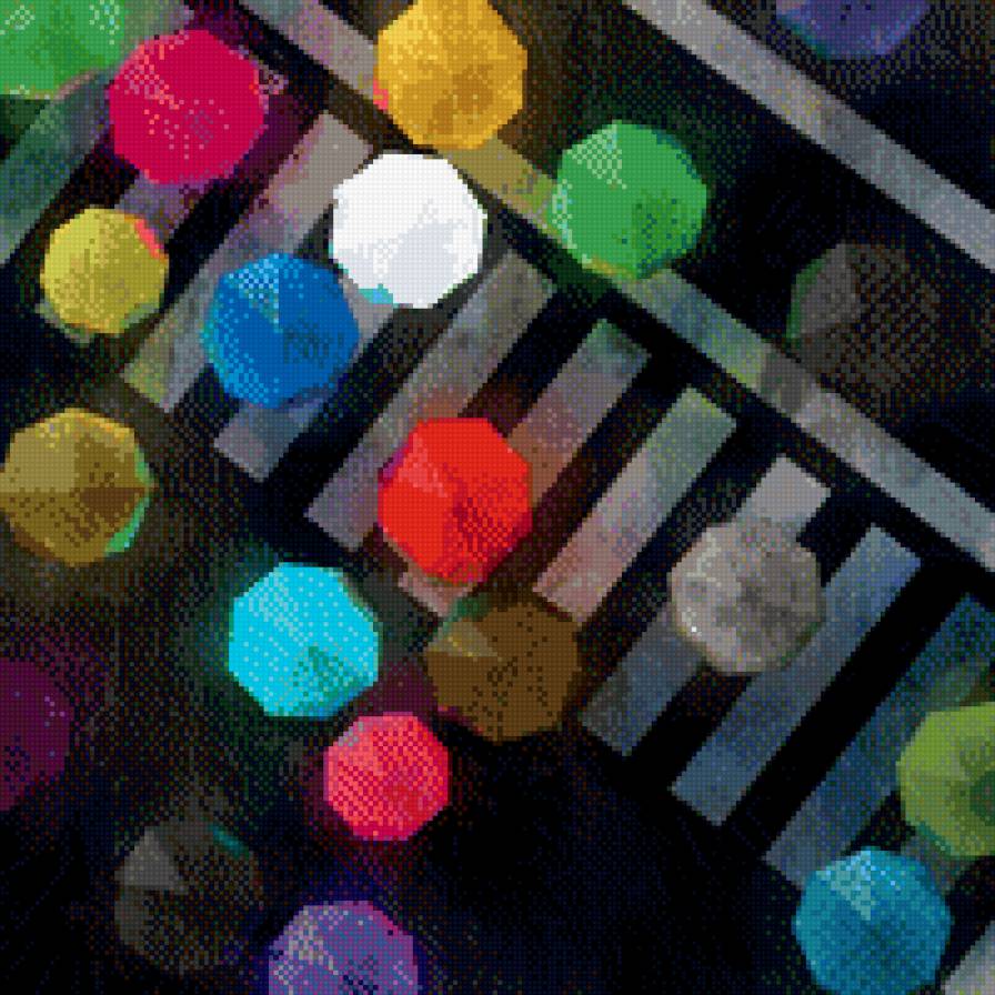 Разноцветный дождь - зонт, дождь - предпросмотр