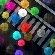 Схема вышивки «Разноцветный дождь»