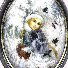 Схема вышивки «снегурочка»