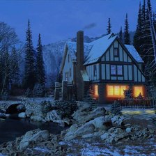 Схема вышивки «домик»