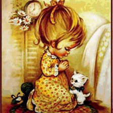 Схема вышивки «молитва девочки»