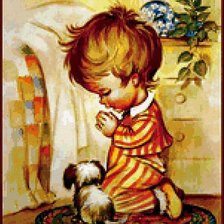 Схема вышивки «молитва мальчика»