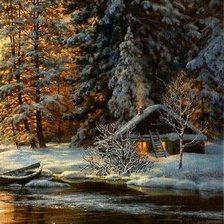 Схема вышивки «зима»