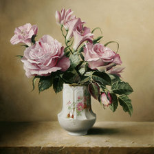 Схема вышивки «Розы в вазе»