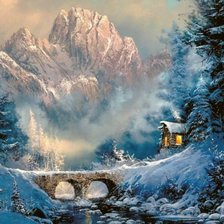 Схема вышивки «тед хермит 6 зимние домики»