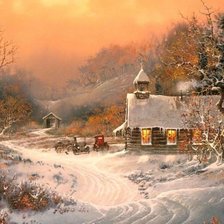 Схема вышивки «тед хермит 7 зимние домики»