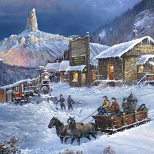 Схема вышивки «тед хермит 8 зимние домики»