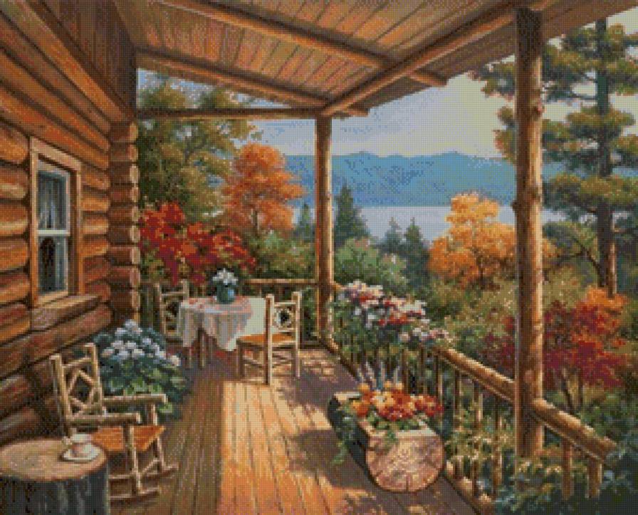 летняя тераса - красота природы - предпросмотр