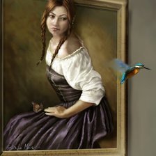 Схема вышивки «девушка»