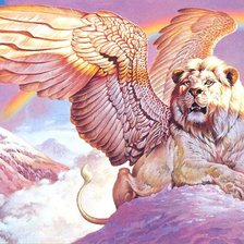 Схема вышивки «лев»