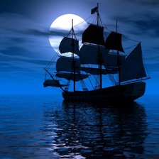 Схема вышивки «море»