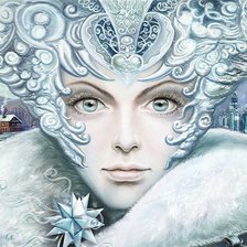 Схема вышивки «снежная королева»