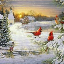 Схема вышивки «Рождественское утро»