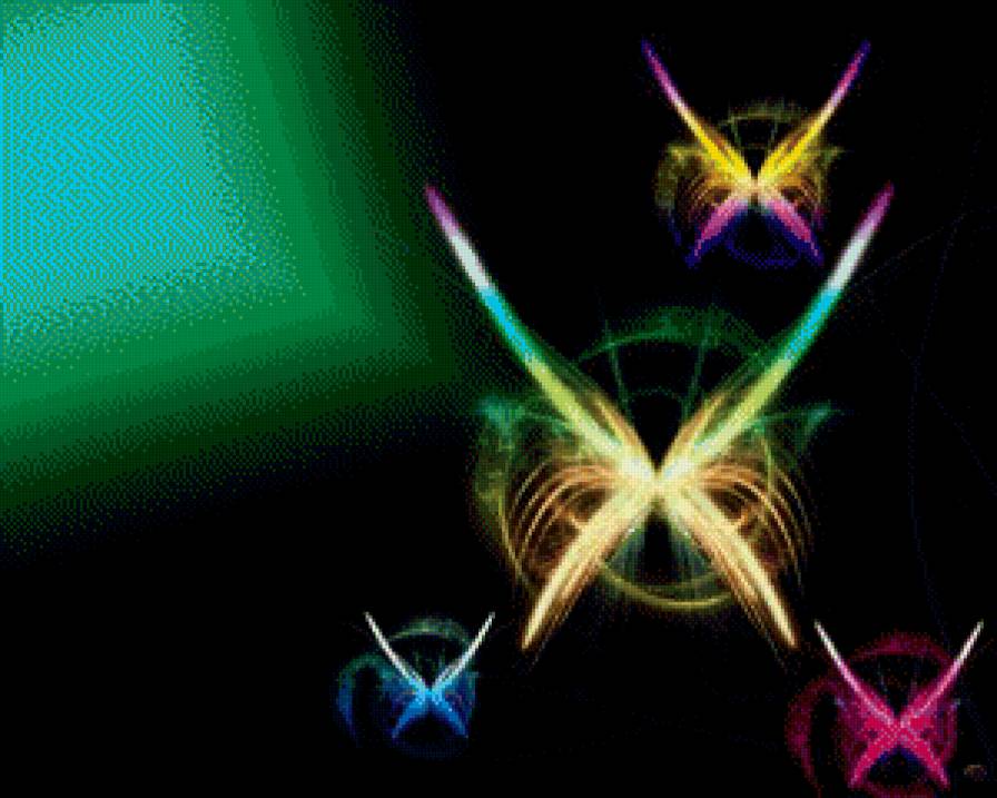 абстракт - абстракт, бабочки - предпросмотр