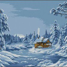 Схема вышивки «зима»