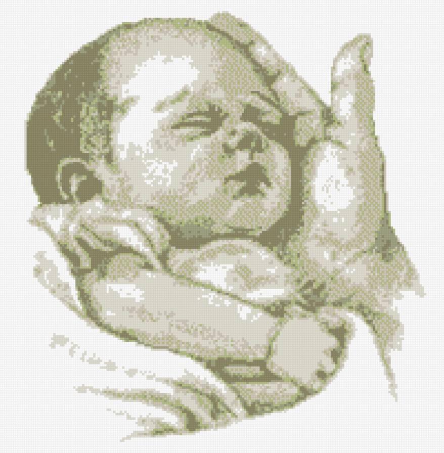 малыш - монохром, малыш - предпросмотр