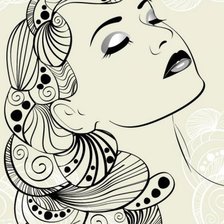 Схема вышивки «Девушка»