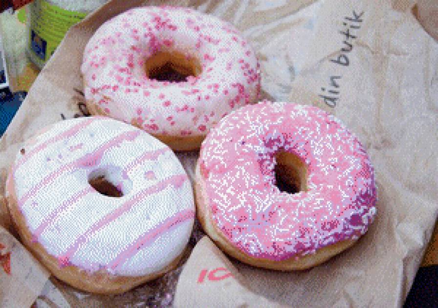 еда - вкус, сладость, пончик, торт, еда, кухня, дисерт, розовый - предпросмотр