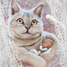 Схема вышивки «Кот - баюн»