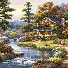 Схема вышивки «летний пейзаж»