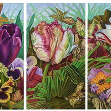 Схема вышивки «тюльпаны»