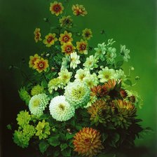 Схема вышивки «георгины»