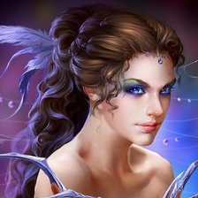 Схема вышивки «Девушка»