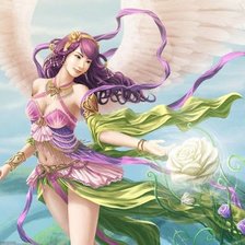 Схема вышивки «Девушка ангел»