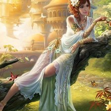 Схема вышивки «Девушка»