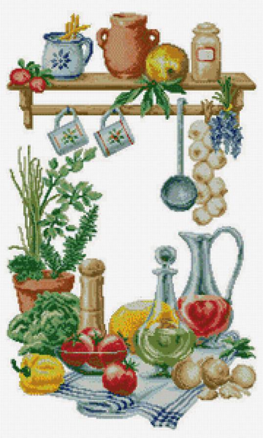 для кухни - перец, лук, помидоры, овощи, кувшин, еда, кружка - предпросмотр