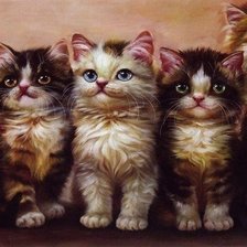 Схема вышивки «Котята»