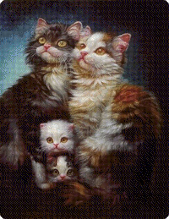 Семья - коты - предпросмотр