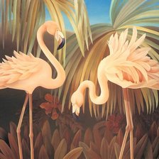 Схема вышивки «L.REGAN. Фламинго»