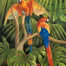 Схема вышивки «L.REGAN. Попугай Ара»