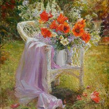 Схема вышивки «маки»