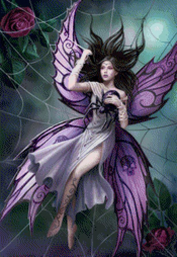 в плену - паук, паутина, фея, девушка - предпросмотр