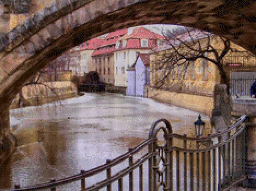 набережная - вода, река, набережная, мост - предпросмотр