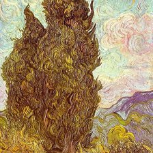 Схема вышивки «Два кипариса. Винсент Ваня Гог»