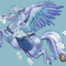 Схема вышивки «Крылатый почтальон»