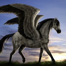 Схема вышивки «Крылатый конь»