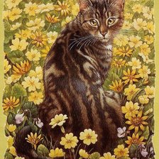 Схема вышивки «кот»