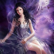 Схема вышивки «лунная девушка»