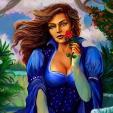 Схема вышивки «Девушка»