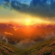 Схема вышивки «закат»